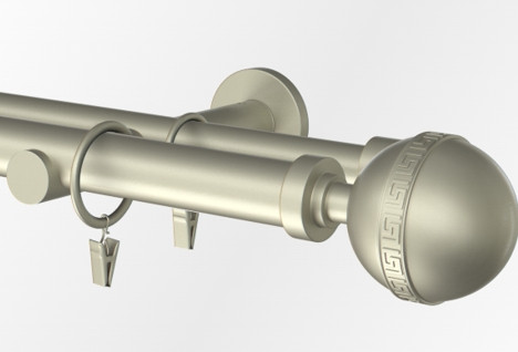Karnisze metalowe podwójne Ø25/19mm Verso 150cm