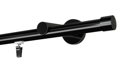 Karnisz pojedynczy standard Ø 19 mm czarny - 260 cm