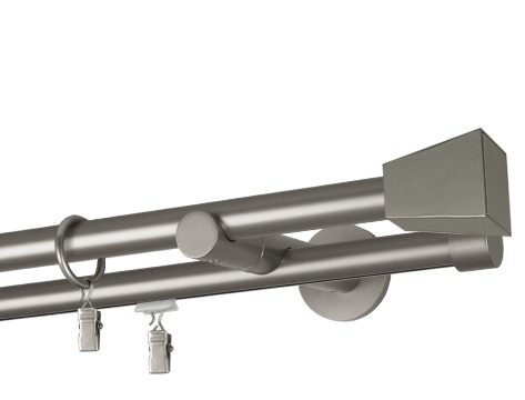 Karnisz podwójny 19/19 mm satyna - 300 cm Velia