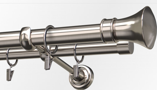 Karnisze metalowe podwójne Ø25/19mm Colosseo 250cm
