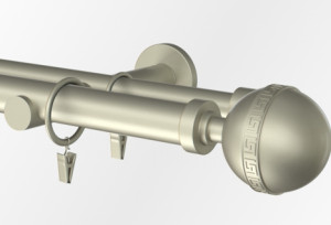  Karnisze metalowe podwójne Ø25/19mm Verso 150cm