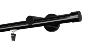 Karnisz pojedynczy standard Ø 19 mm czarny - 260 cm