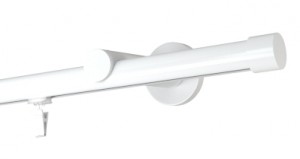 Karnisz 2,6m  pojedynczy standard Rullo Ø 19 w kolorze biały połysk