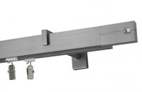 Karnisze dwurzędowe Estelle Cristal w kolorze Aluminium