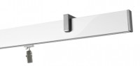 Karnisz Square line Sufitowy w kolorze profil - biały, wspornik - aluminium