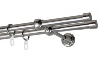 Karnisz Ścienny podwójny - długi wspornik - 17 cm